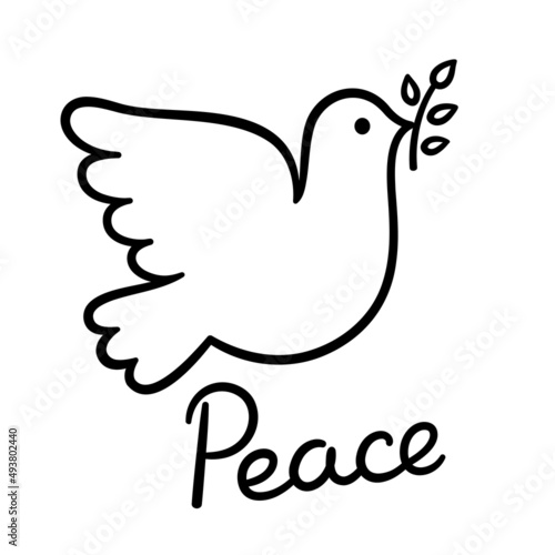 Peace dove drawing