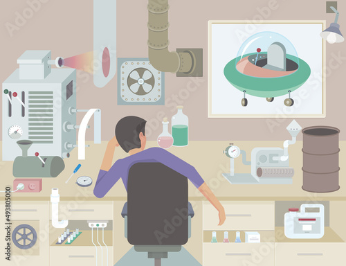 The inventor at work