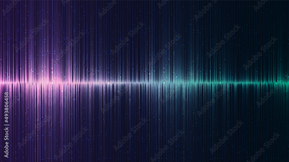 Dark Equalizer Digital Sound Wave Background