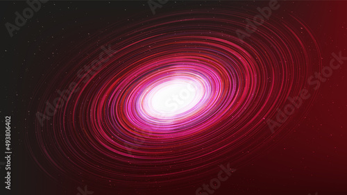 Red Black hole on Red Galaxy background 