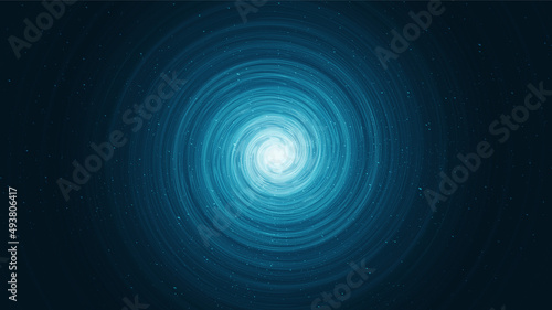 Fantastic Spiral Black hole on Galaxy background with Milky Way 