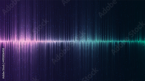 Dark Equalizer Digital Sound Wave Background