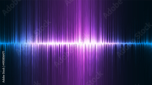 Modern UltraSonic Sound Wave Background,technology and earthquake wave diagram concept,design for music studio and science,Vector Illustration.