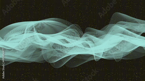 Record Digital Sound Wave Background