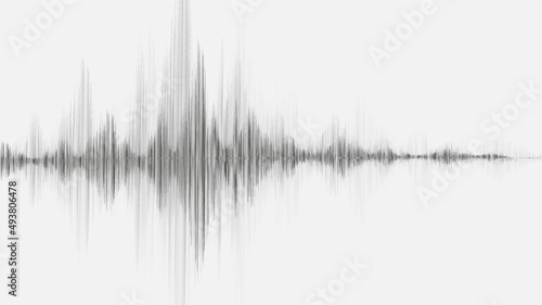 Blur Earthquake Wave on White background,audio wave diagram concept,design for education and science,Vector Illustration.