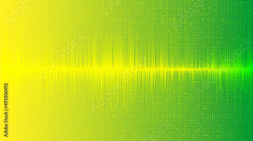 Equalizer Green Background,technology and earthquake wave diagram concept,Vector Illustration.