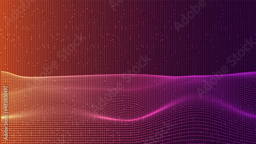 Waving Colorful Digital Sound Wave and earthquake wave concept,design for music studio and science,Vector Illustration.