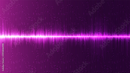 Ultra Violet Digital Sound Wave Background,technology and earthquake wave diagram concept,design for music studio and science,Vector Illustration.