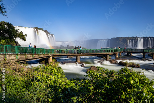 Obraz na plátně Paisagem das Cataratas do Iguaçu feita em longa exposição