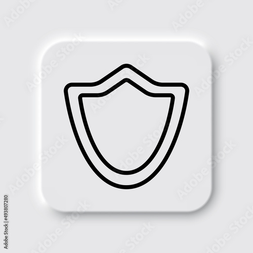 Free Download Sheild protection simple icon. Flat desing. Neumorphism design.ai - GFXLoad