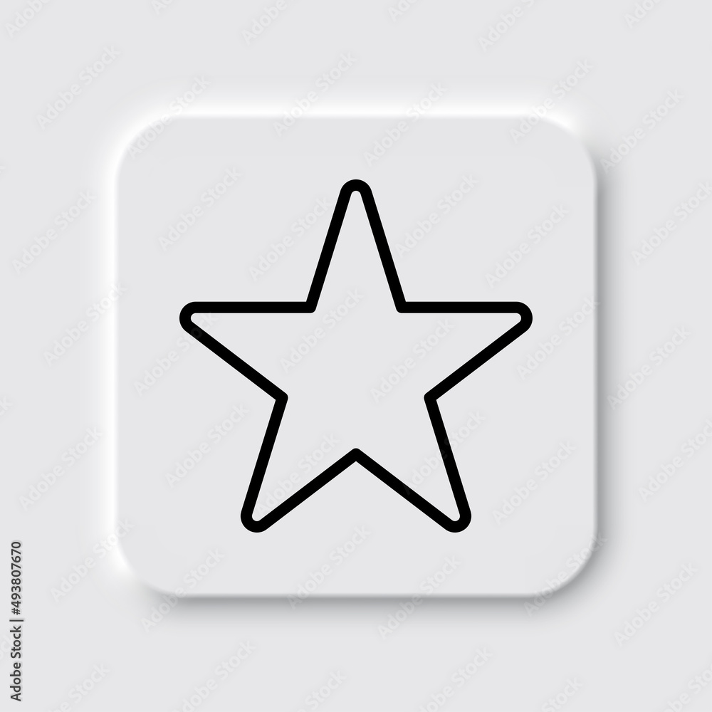 Star simple icon vector. Flat desing. Neumorphism design.ai Star simple icon vector. Flat desing. Neumorphism design.ai