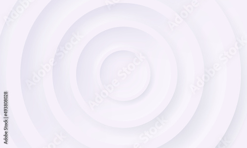 White Circle Texture Pattern in Neumorphism Style. Light Clean Round Neomorphism. Circular Platform Neumorphism Emboss Banner. 3D Abstract Modern Wallpaper Design. Vector Illustration