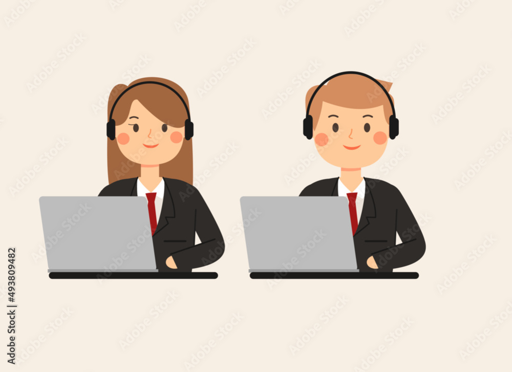 call center and customer service character call center and customer service character