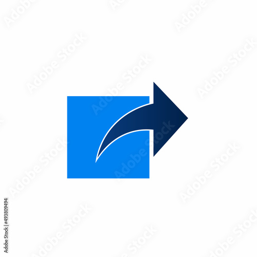 arrow logo design element in outbox