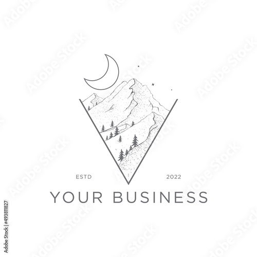 V MOUNTAIN LOGO HAND DRAWINGS