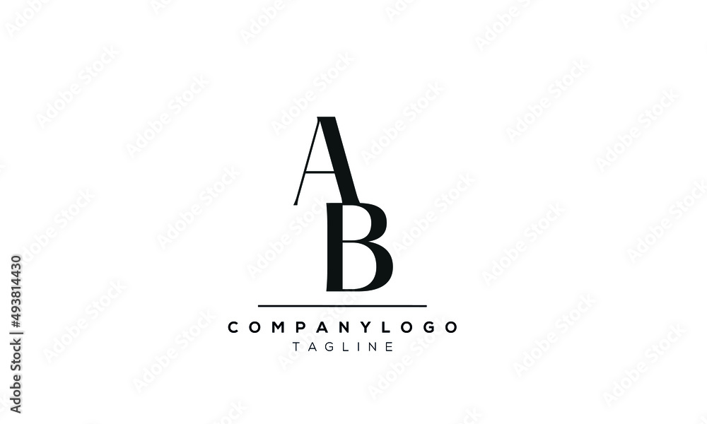 AB Abstract Letter Initial AB Abstract Letter Initial