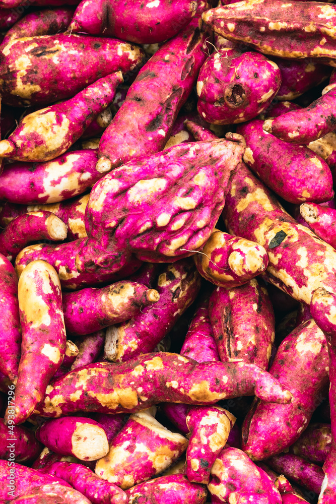 Several varieties of tropical vegetables neatly arranged for sale in local market in Sri Lanka. Several varieties of tropical vegetables neatly arranged for sale in local market in Sri Lanka.