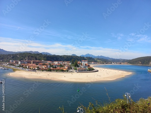 view of the beach in Ribadesella,  Asturias, Spain  © ResiLente