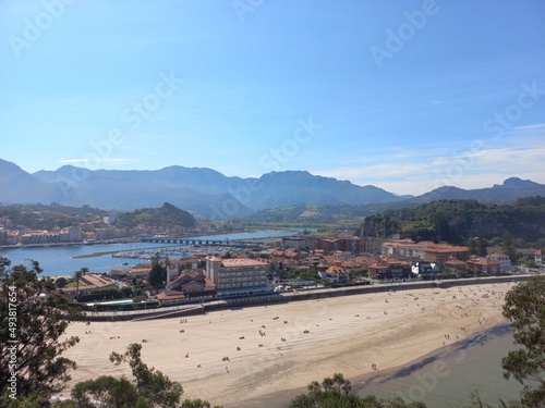 view of the city of Ribadesella, Asturias, Spain 