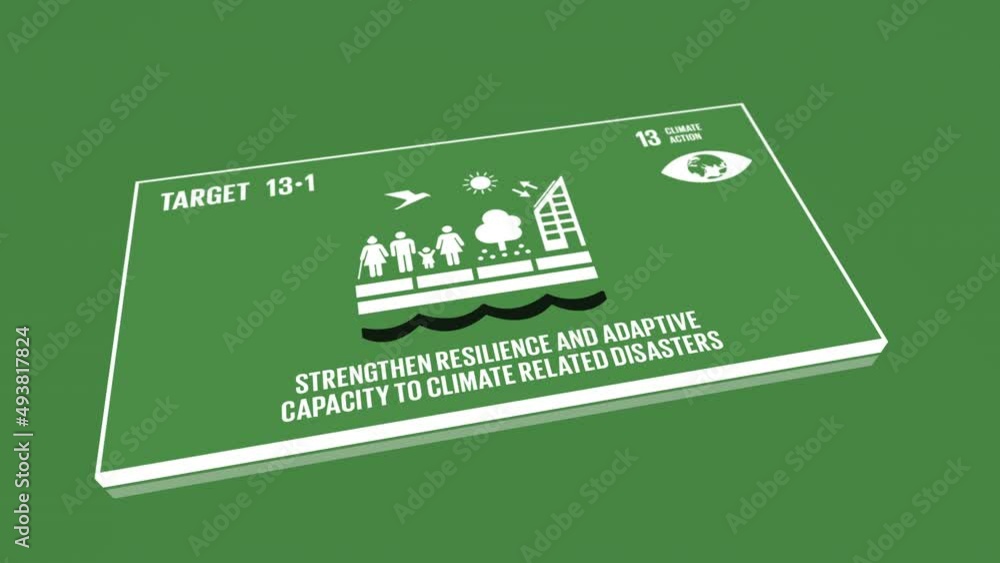 17 Global Goals SDGs Media Card Target 13-1 Climate Action 17 Global Goals SDGs Media Card Target 13-1 Climate Action