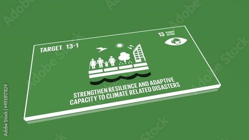 17 Global Goals SDGs Media Card Target 13-1 Climate Action