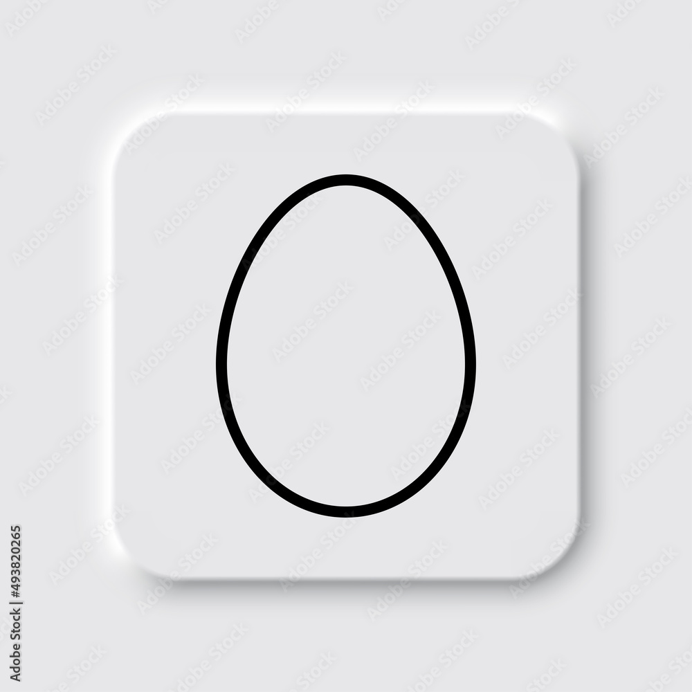 Egg simple icon vector. Flat desing. Neumorphism design.ai Egg simple icon vector. Flat desing. Neumorphism design.ai