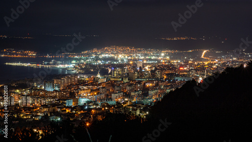 night view of the city Varna Bulgaria