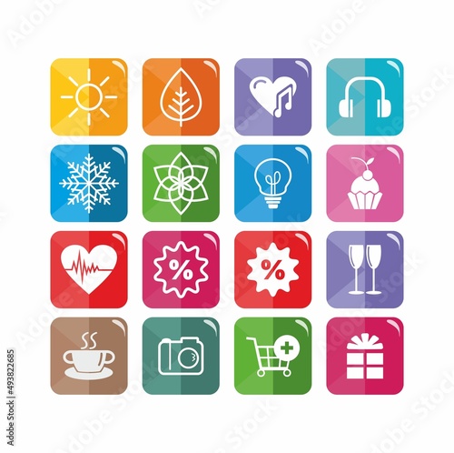 icons different, разные иконки иконки погоды, heart icon, discount icon, coffee icon