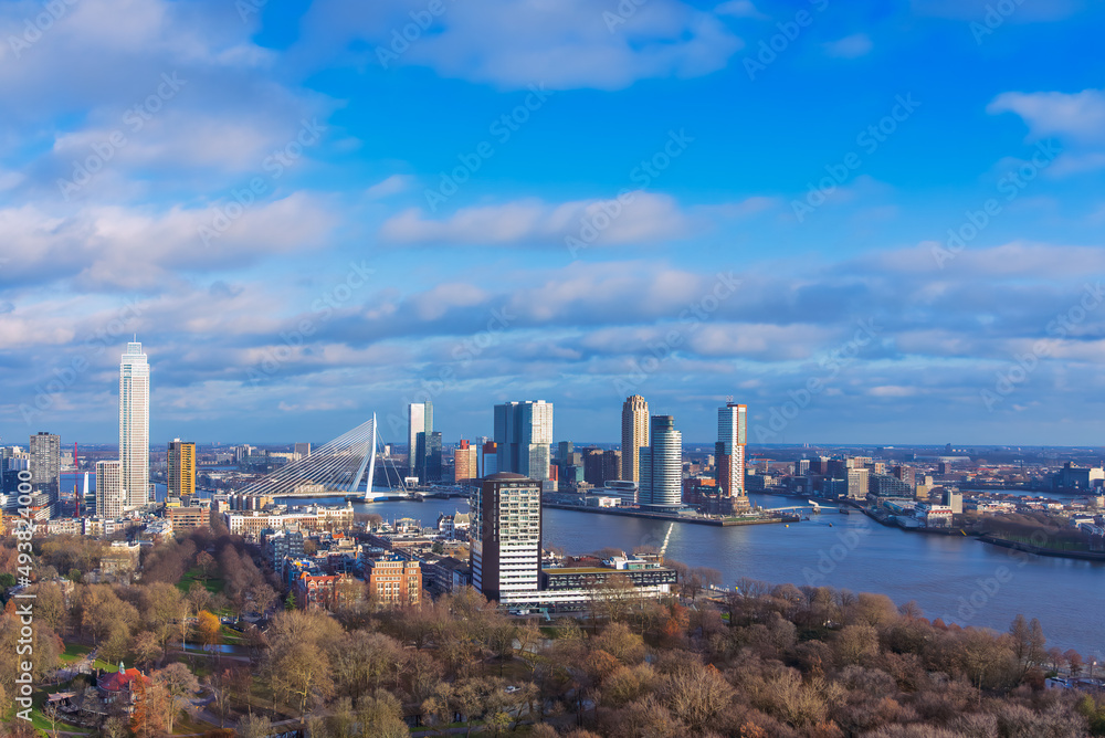 High view of Rotterdam, Netherlands