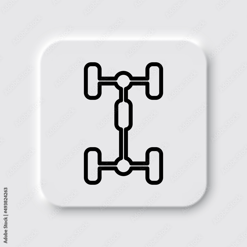 Auto simple icon vector. Flat desing. Neumorphism design.ai Auto simple icon vector. Flat desing. Neumorphism design.ai
