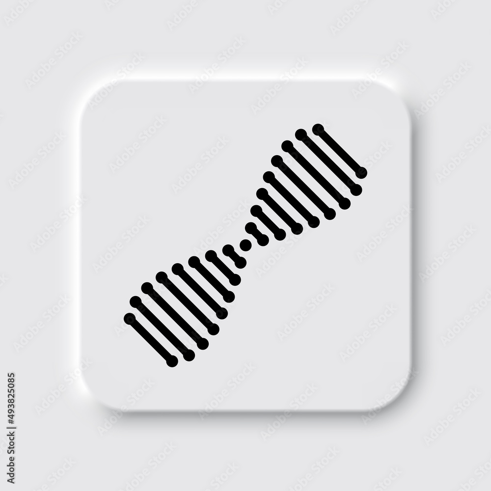Obraz premium DNA simple icon vector. Flat desing. Neumorphism design.ai