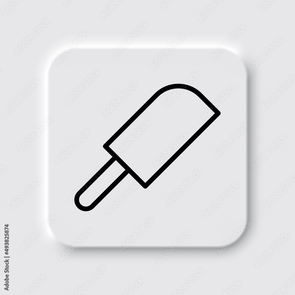 Knife simple icon. Flat desing. Neumorphism design.ai Knife simple icon. Flat desing. Neumorphism design.ai