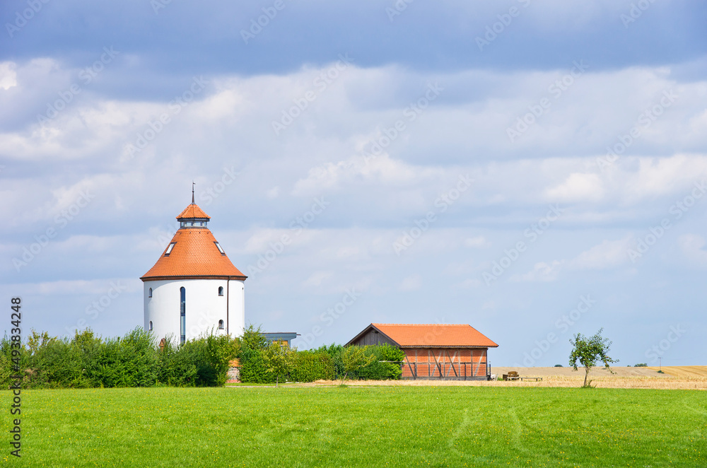 Fototapeta premium Woldegk Water Tower, Mecklenburg-Western Pomerania, Germany