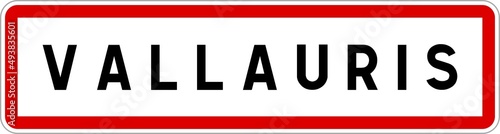Panneau entrée ville agglomération Vallauris / Town entrance sign Vallauris photo