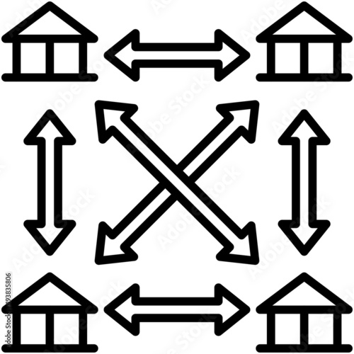 Distributed ledgers icon, Blockchain related vector illustration