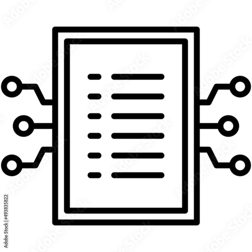Smart contract icon, Blockchain related vector illustration