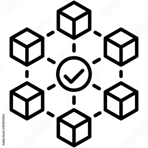 Consensus icon, Blockchain related vector illustration