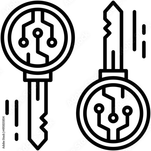 Multi signature icon, Blockchain related vector illustration