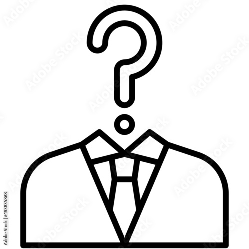Anonymity icon, Blockchain related vector illustration