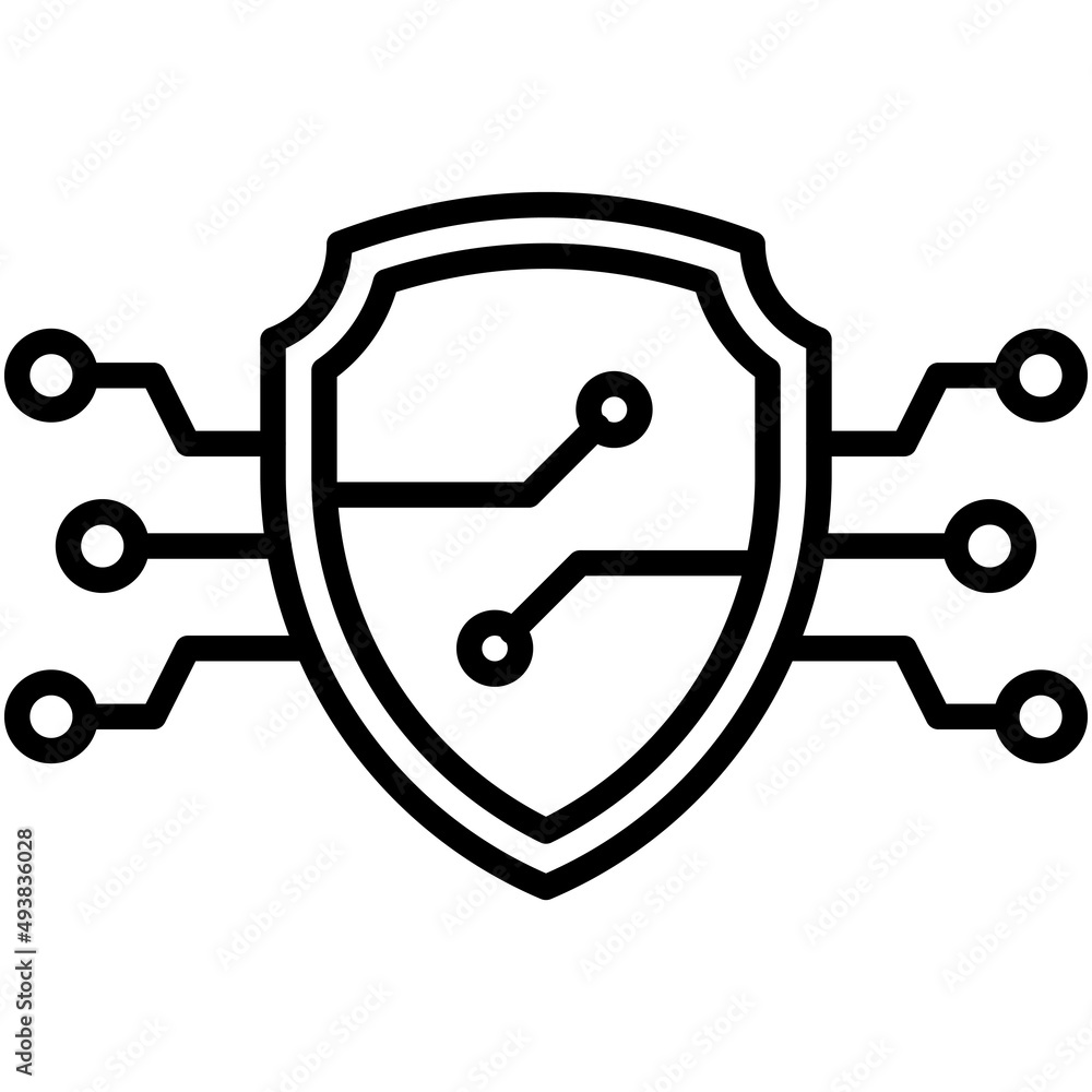 Security icon, Blockchain related vector illustration