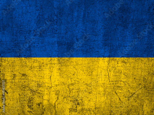 grunge ukraine flag, war themed