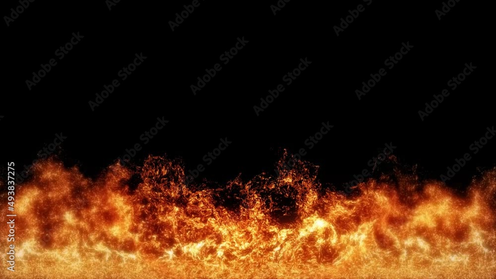 Burning Fire line on a black background animation. Burning Fire line on a black background animation.