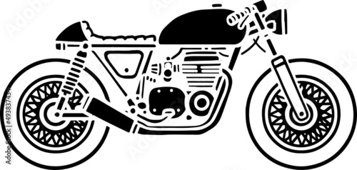 Obraz na płótnie Vintage Motorcycle Silhouette Vector 2 