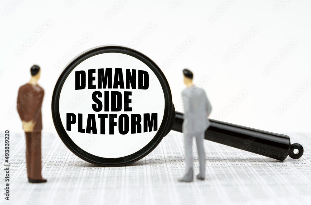 Among the financial statements and charts is a note with the text - DEMAND SIDE PLATFORM Among the financial statements and charts is a note with the text - DEMAND SIDE PLATFORM