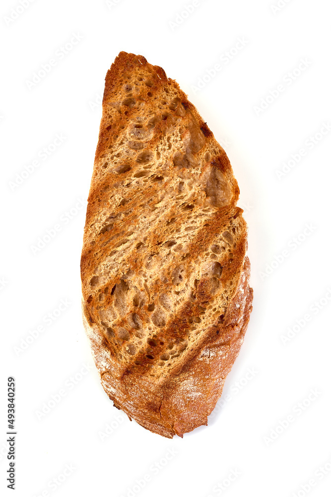 Bruschetta, crispy toasted bread, isolated on white background. Bruschetta, crispy toasted bread, isolated on white background.