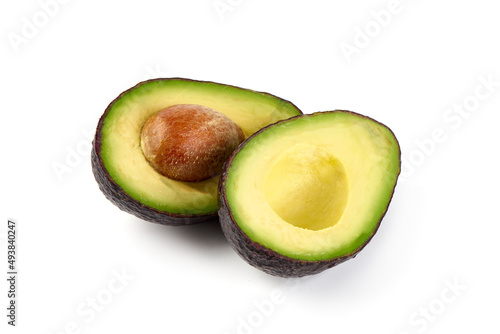 Avocado, isolated on white background.