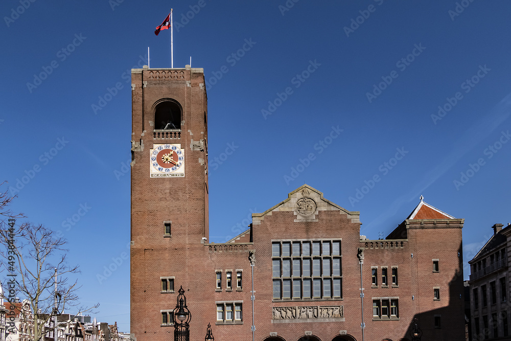 Architectural fragment of old Beurs van Berlage building (Stock ...