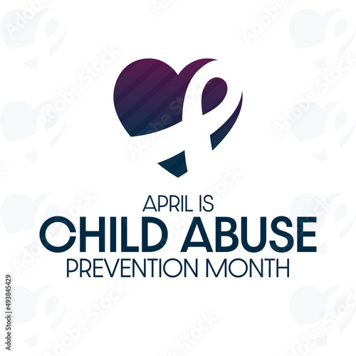 April is National Child Abuse Prevention Month. Vector illustration. Holiday poster.