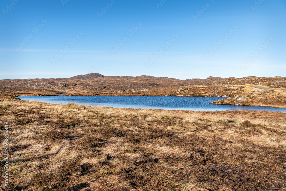 Small Lochen in Peatlands on Isle of Lewis, Scotland Small Lochen in Peatlands on Isle of Lewis, Scotland