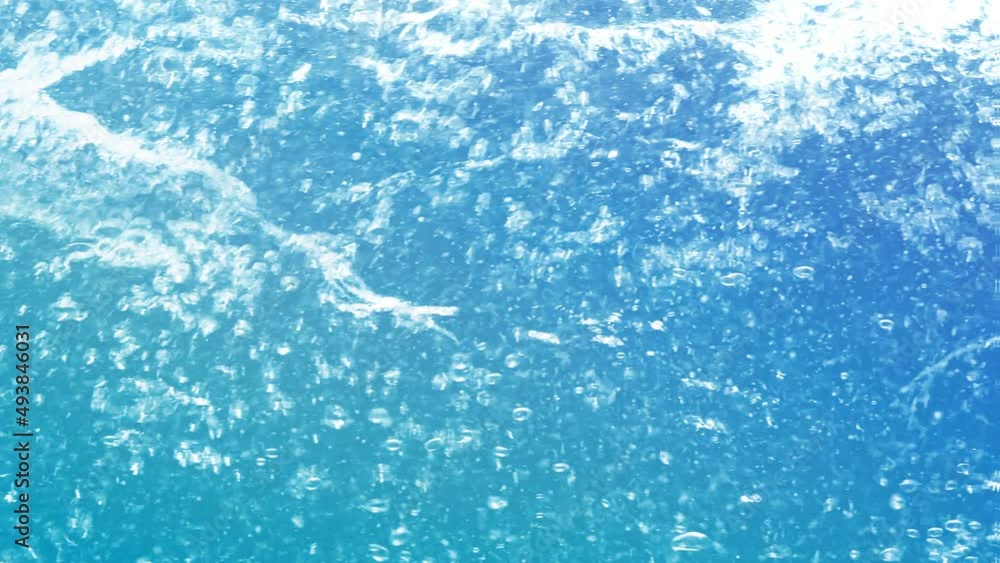 Abstract natural full-frame floating gas bubbles on blue background. Concept loop animation for cleaning and body care product backdrop packshot template, hydrogen power and pure drinking water showca Abstract natural full-frame floating gas bubbles on blue background. Concept loop animation for cleaning and body care product backdrop packshot template, hydrogen power and pure drinking water showca